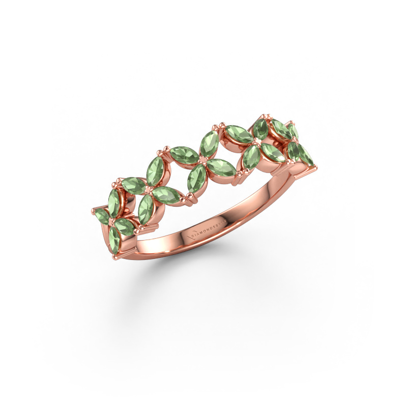 Bild av Ring Bree 585 roséguld Grön turmalin 3x1.5 mm