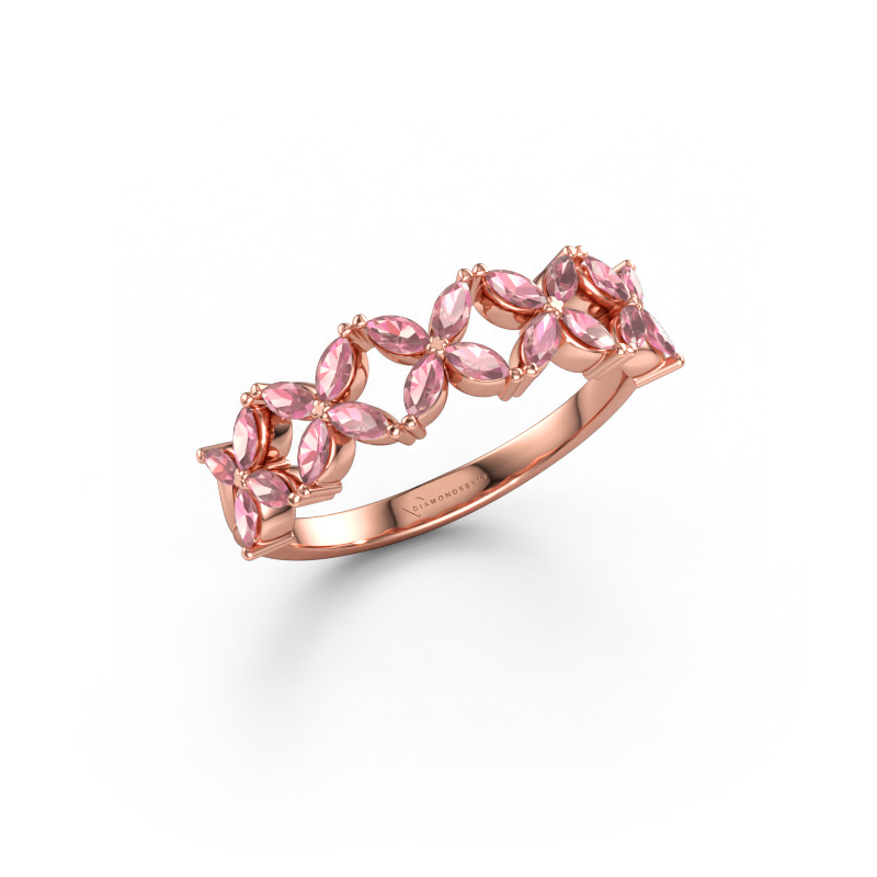 Immagine di Anello Bree 585 oro rosa Tormalina rosa 3x1.5 mm