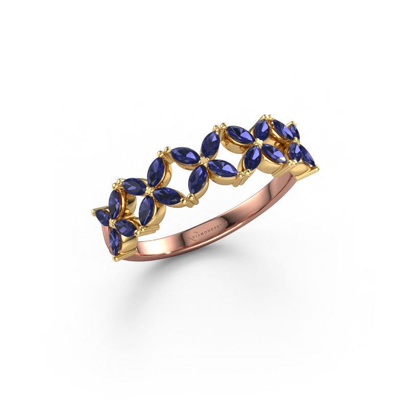 Bild von Ring Bree 585 Roségold Saphir 3x1.5 mm