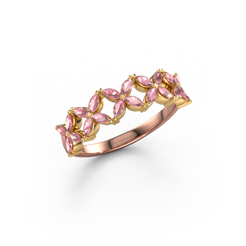 Bild von Ring Bree 585 Roségold Turmalin rosa 3x1.5 mm