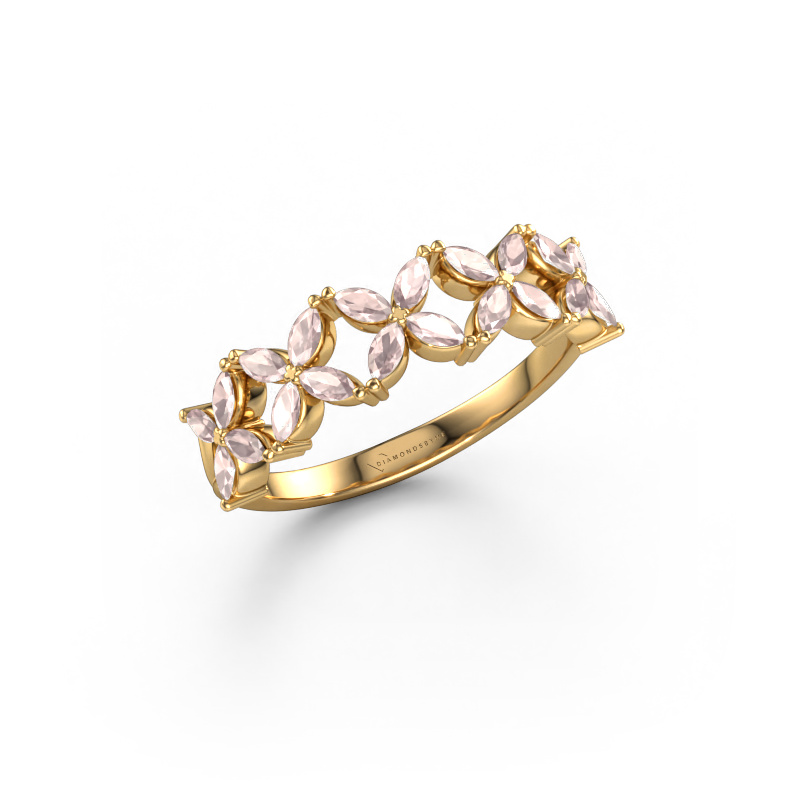 Image of Ring Bree 585 gold Morganite champagne 3x1.5 mm