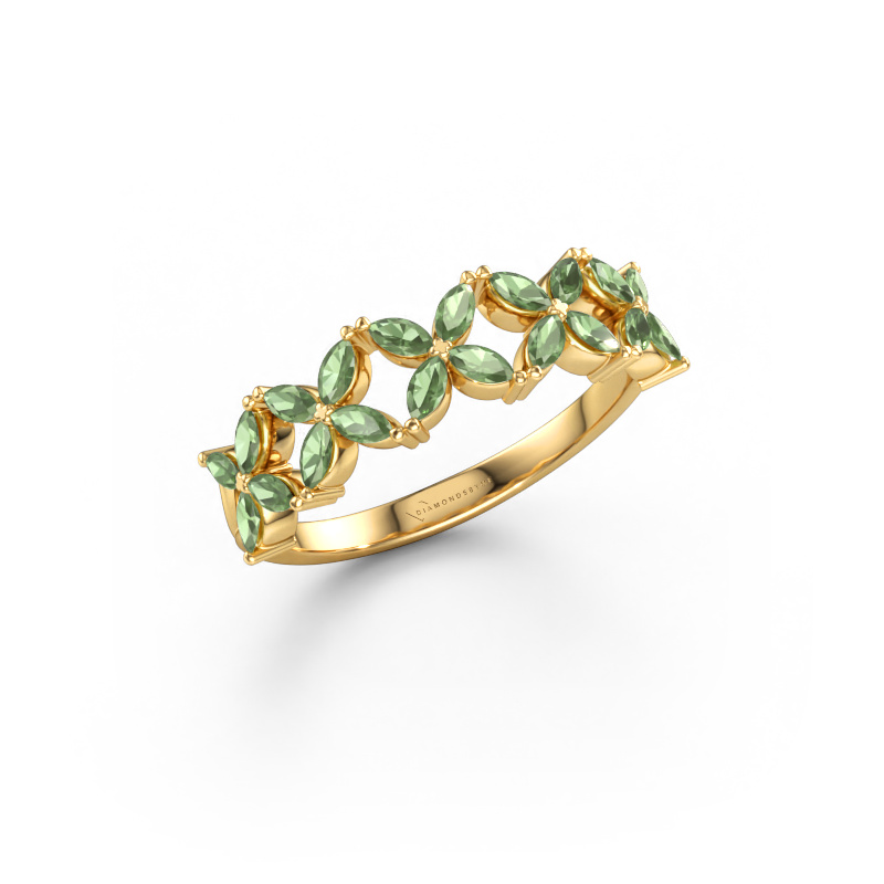 Bild von Ring Bree 585 Gold Turmalin grün 3x1.5 mm
