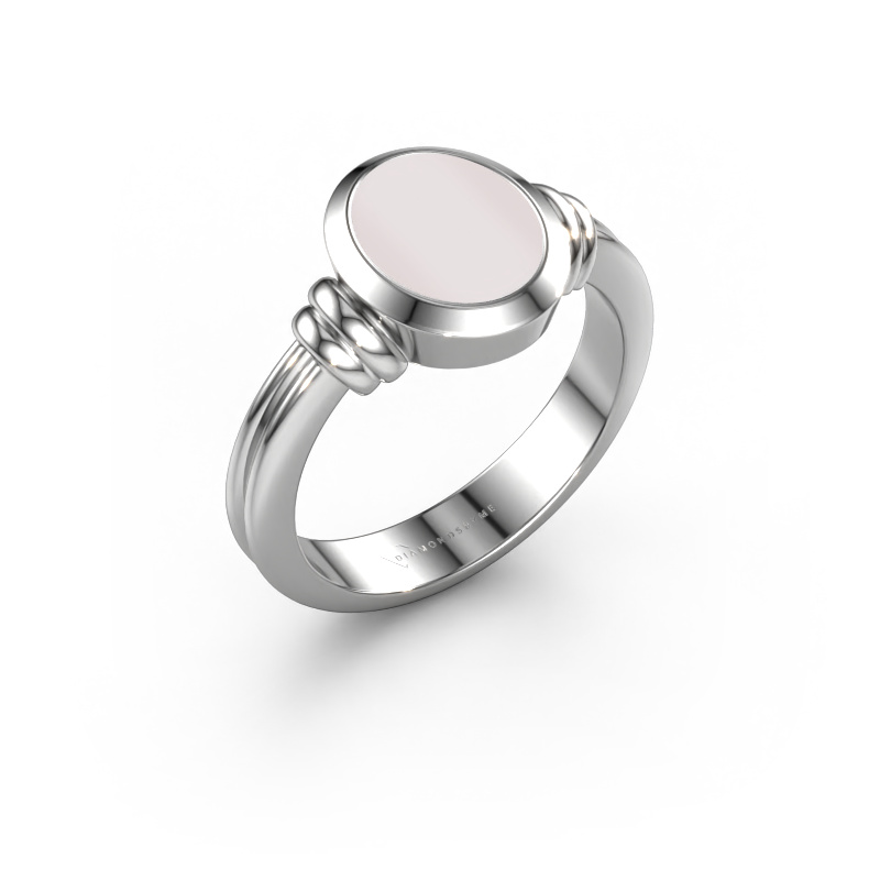 Image of Signet ring Brenda 1 950 platinum Red sardonyx 10x8 mm