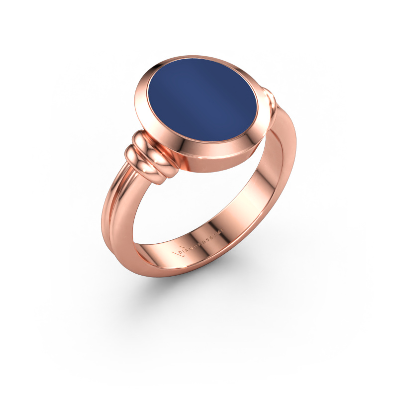 Bild av Signetring Brenda 2 585 roséguld Lapis lazuli 12x10 mm