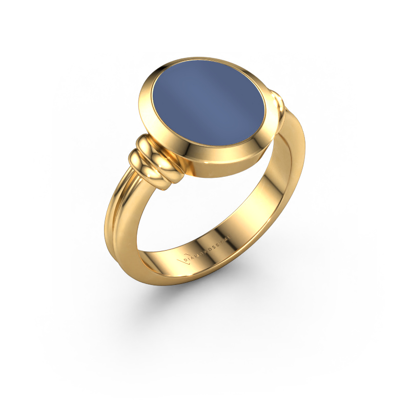 Bild von Siegelring Brenda 2 585 Gold Blau Lagenstein 12x10 mm