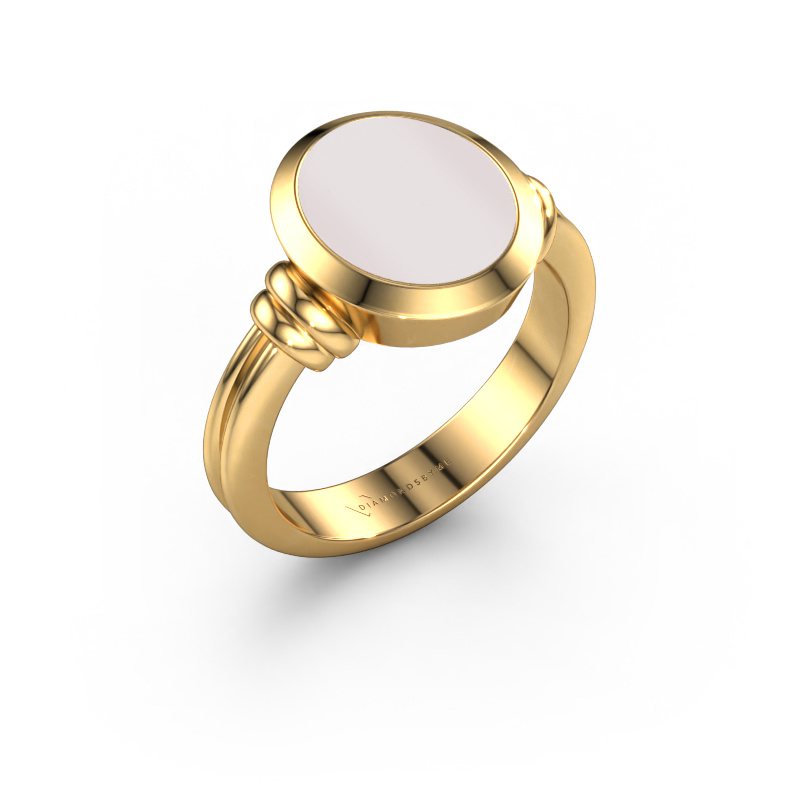 Image of Signet ring Brenda 2 585 gold Red sardonyx 12x10 mm