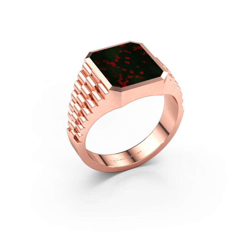 Bild av Signetring Brent 2 585 roséguld Blodsten 12x10 mm
