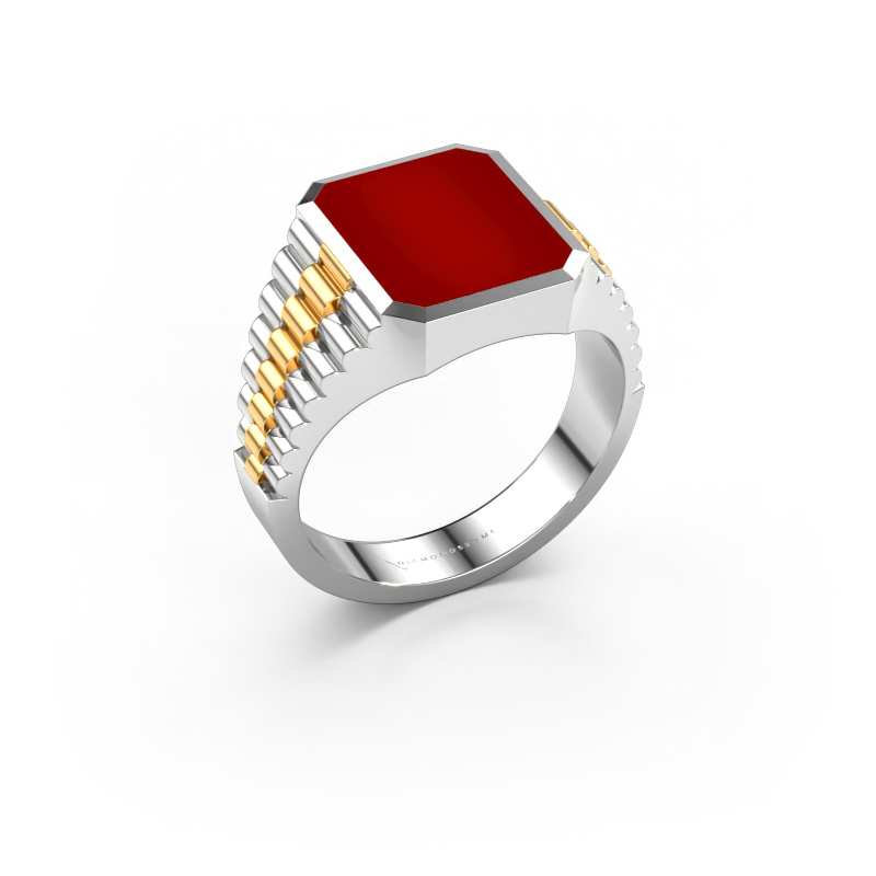 Bild von Siegelring Brent 2 585 Weißgold Karneol 12x10 mm