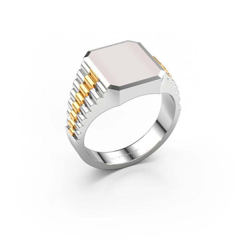 Image of Signet ring Brent 2 585 white gold Red sardonyx 12x10 mm