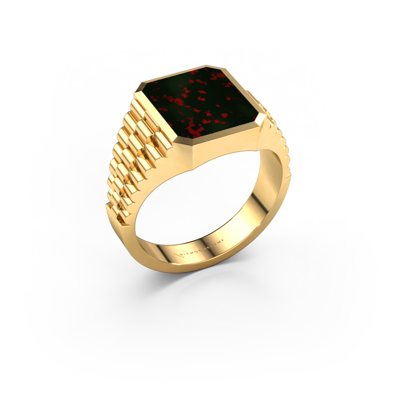 Bild von Siegelring Brent 2 585 Gold Heliotrop 12x10 mm