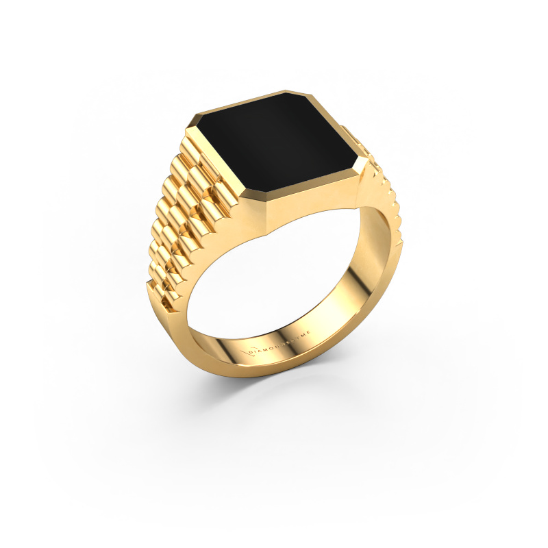 Image of Signet ring Brent 2 585 gold Onyx 12x10 mm