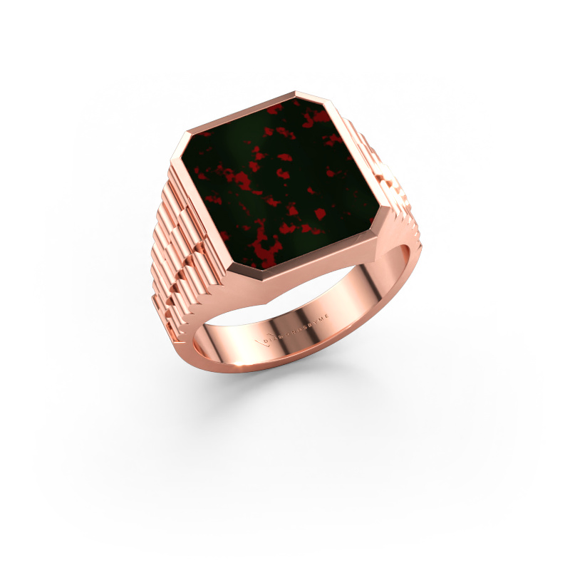 Bild av Signetring Brent 3 585 roséguld Blodsten 14x12 mm