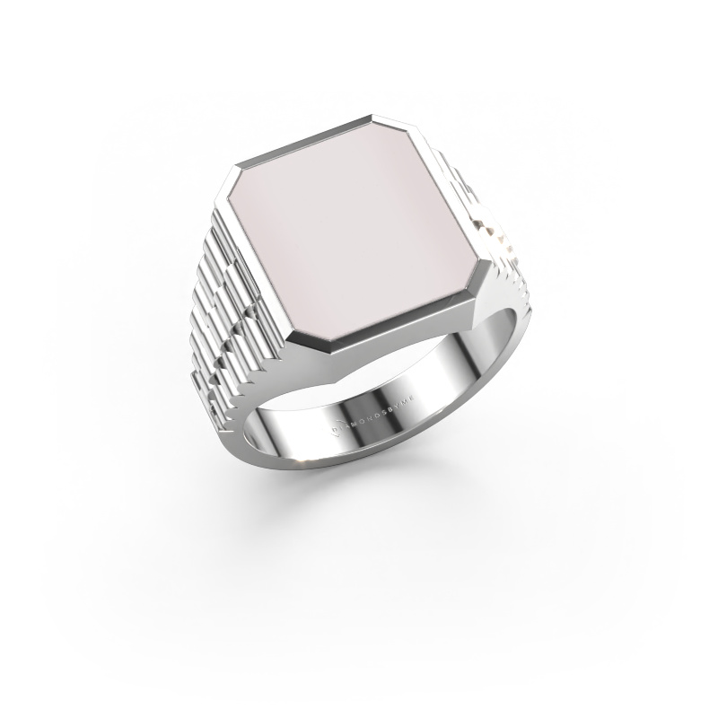 Bild von Siegelring Brent 3 950 Platin Rot Lagenstein 14x12 mm