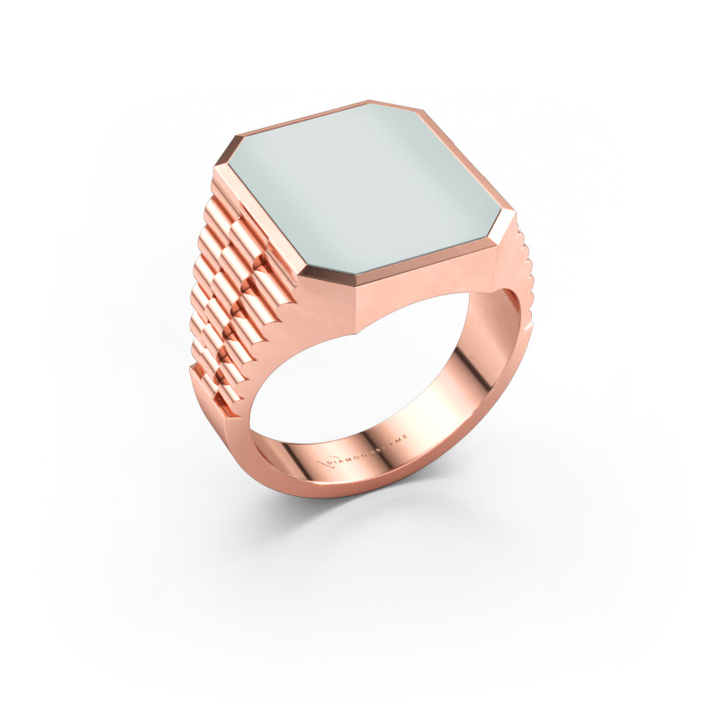 Bild av Signetring Brent 4 585 roséguld Grön sardonyx 16x13 mm