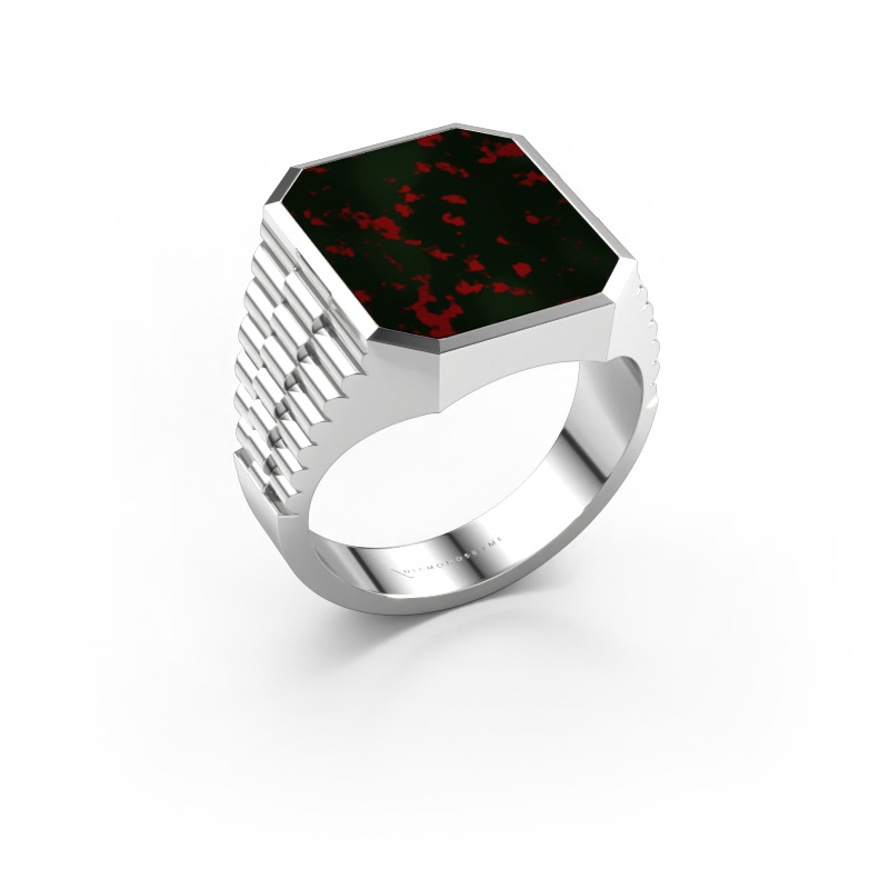 Bild von Siegelring Brent 4 585 Weißgold Heliotrop 16x13 mm