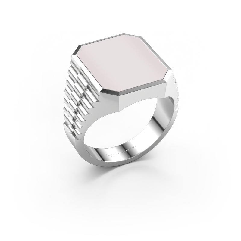 Afbeelding van Zegelring Brent 4 950 platina Rode lagensteen 16x13 mm