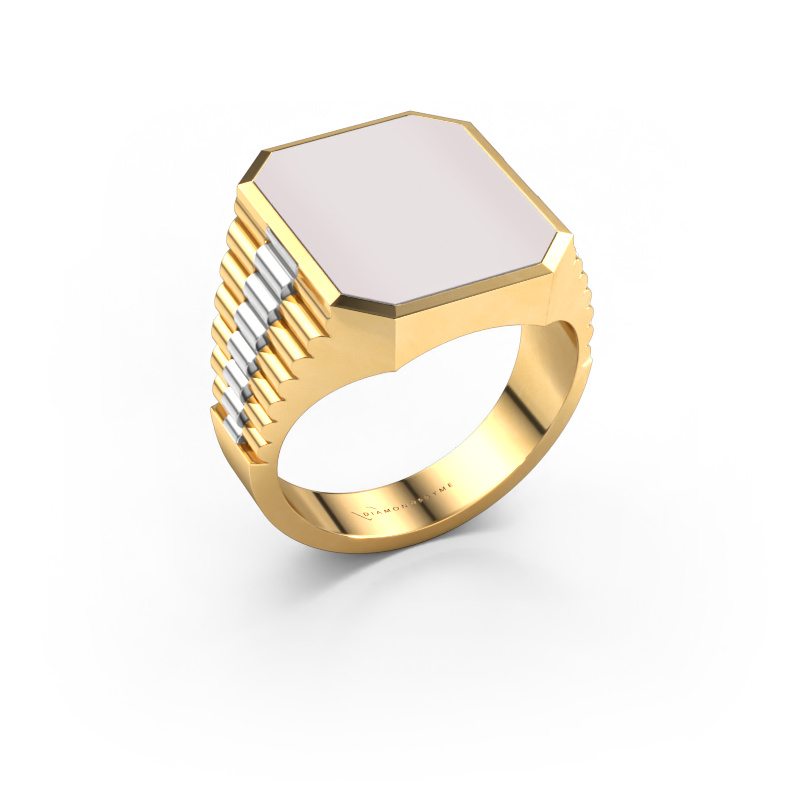 Image of Signet ring Brent 4 585 gold Red sardonyx 16x13 mm