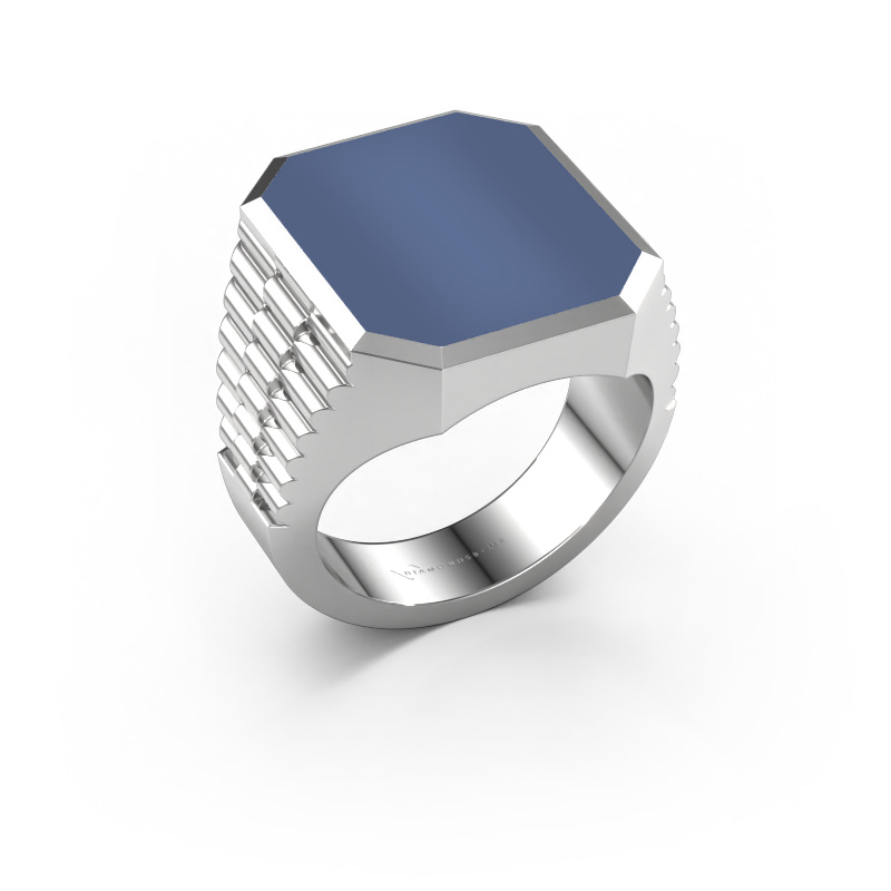 Image of Signet ring Brent 5 950 platinum Blue sardonyx 18x15 mm