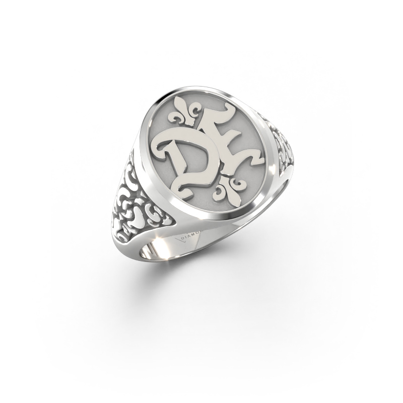 Bild von Monogramm Ring Brian 950 Platin