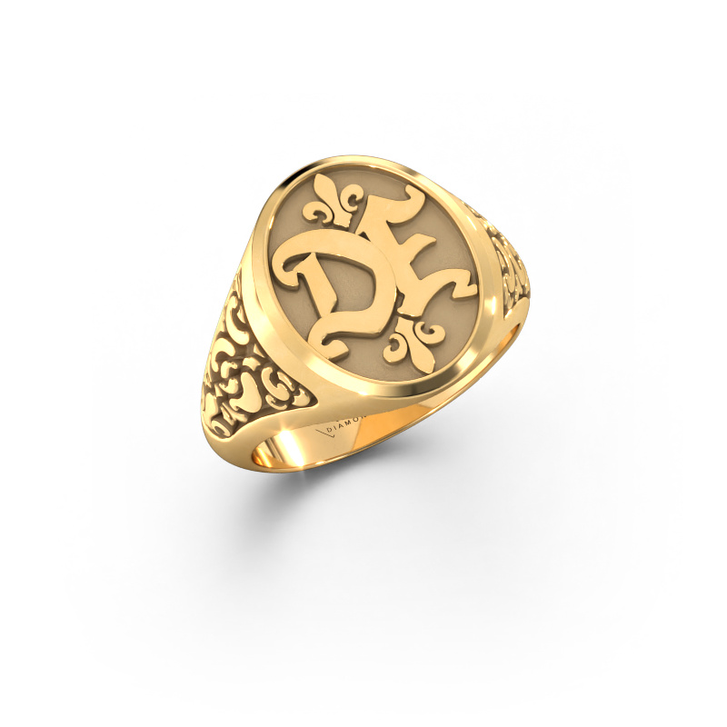 Bild von Monogramm Ring Brian 585 Gold