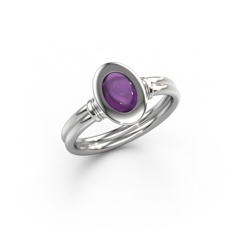 Image of Ring Brittni 950 platinum Amethyst 7x5 mm