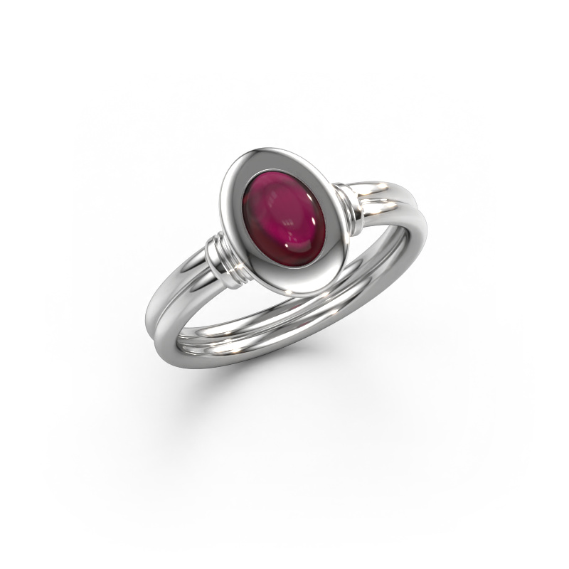 Image of Ring Brittni 950 platinum Garnet 7x5 mm