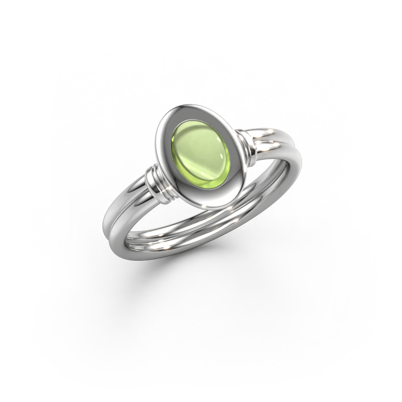 Image of Ring Brittni 950 platinum Peridot 7x5 mm