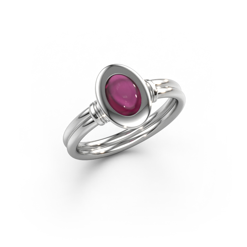 Image of Ring Brittni 950 platinum Rhodolite 7x5 mm