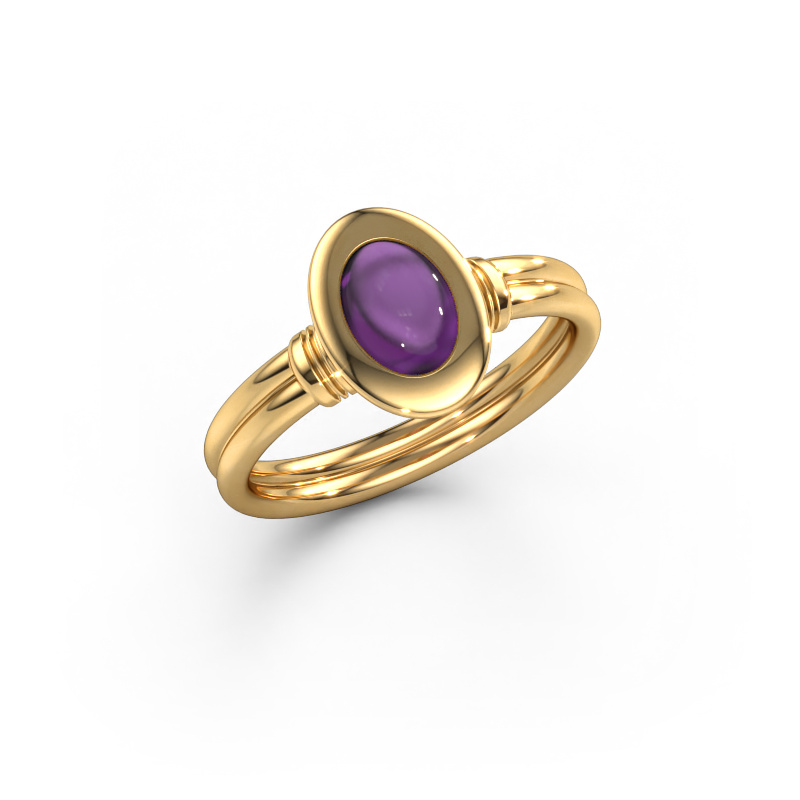 Image of Ring Brittni 585 gold Amethyst 7x5 mm