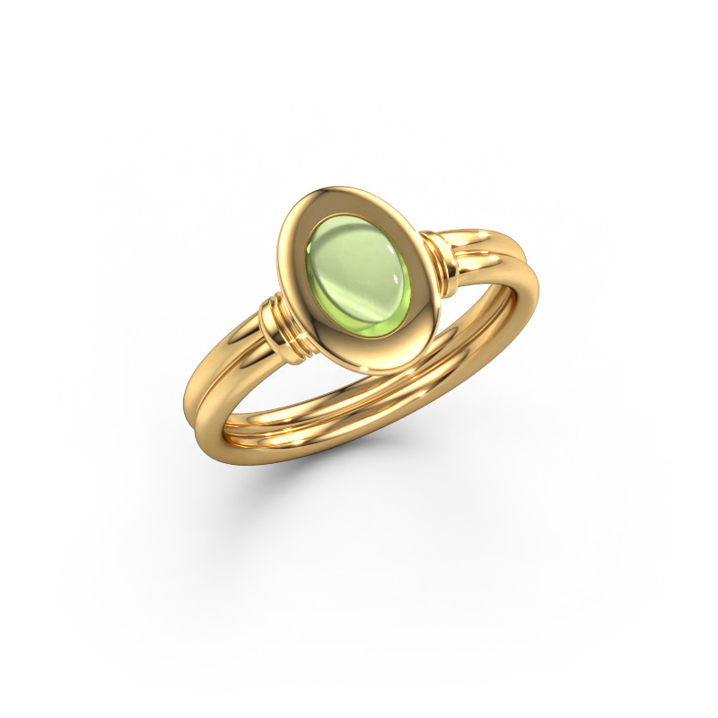Image of Ring Brittni 585 gold Peridot 7x5 mm
