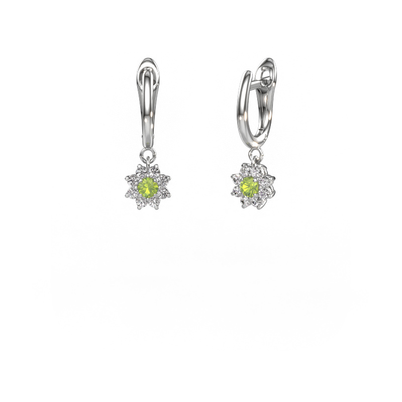 Bild von Ohrhänger Camille 1 585 Weißgold Peridot 3 mm