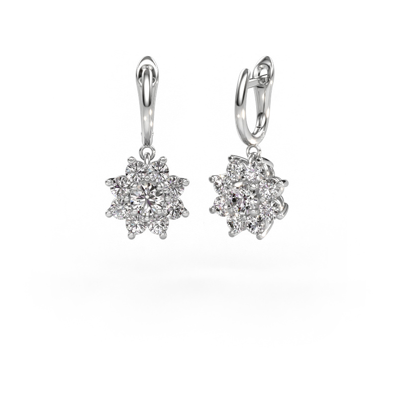 Image of Drop earrings Camille 1 950 platinum Diamond 2.92 crt