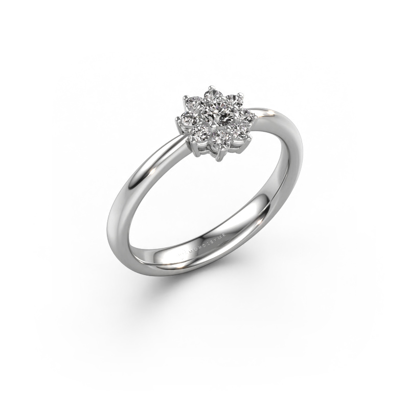Image of Engagement ring Camille 1 585 white gold Diamond 0.26 crt