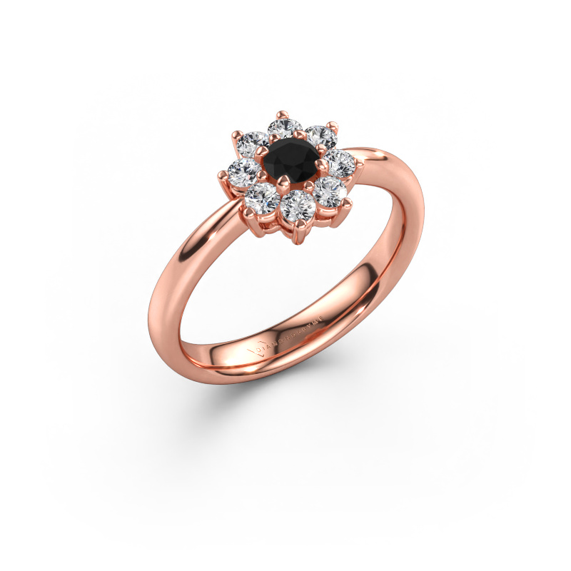 Immagine di Anello di fidanzamento Camille 1 585 oro rosa Diamante nero 0.54 crt