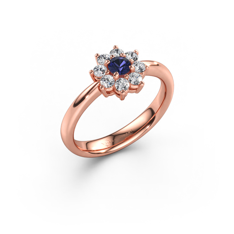 Immagine di Anello di fidanzamento Camille 1 585 oro rosa Zaffiro 3.4 mm