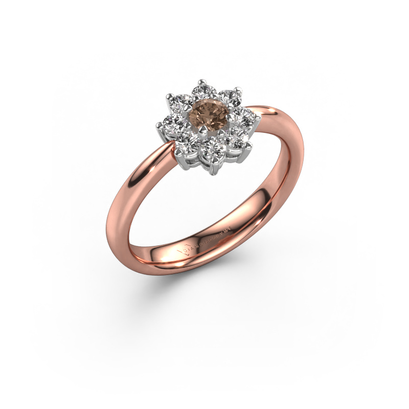 Bild von Verlobungsring Camille 1 585 Roségold Braun Diamant 0.51 crt