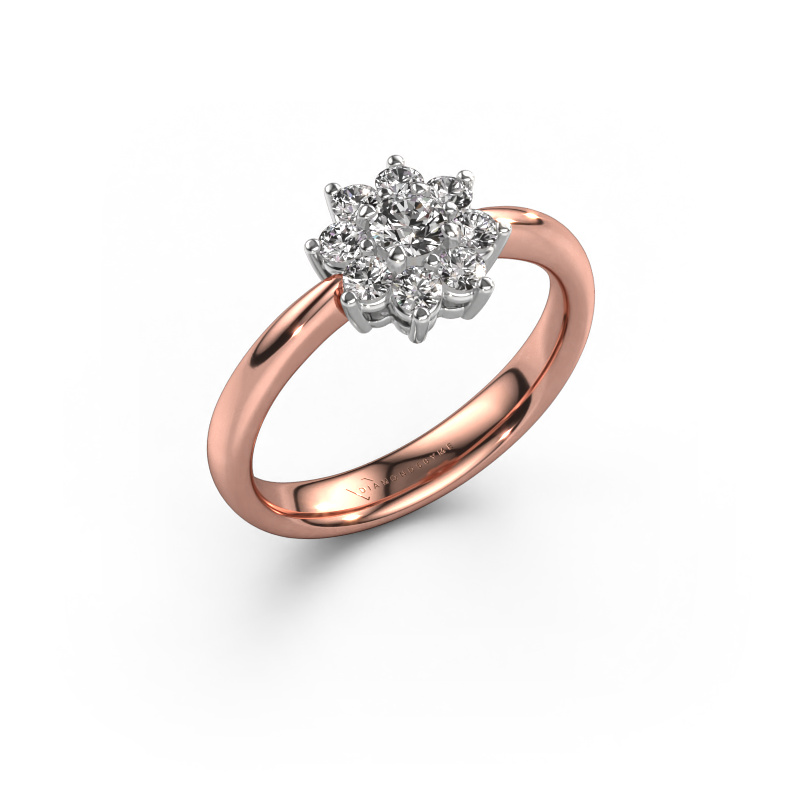 Image of Engagement ring Camille 1 585 rose gold Lab grown diamond 0.51 crt