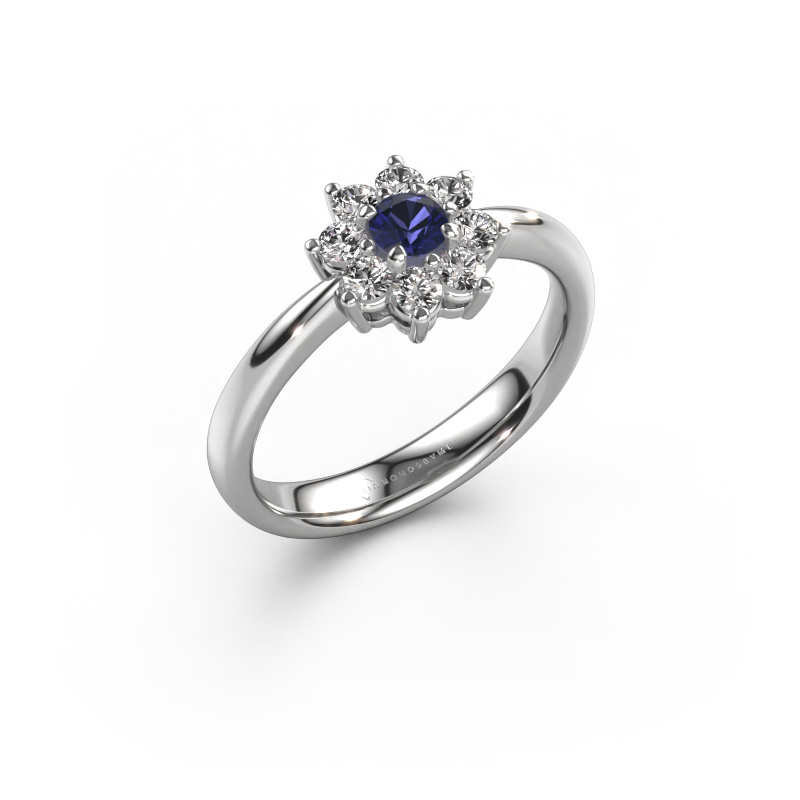 Image of Engagement ring Camille 1 585 white gold Sapphire 3.4 mm
