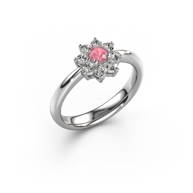 Image of Engagement ring Camille 1 950 platinum Tourmaline pink 3.4 mm