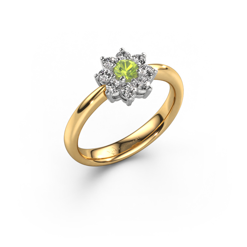 Bild von Verlobungsring Camille 1 585 Gold Peridot 3.4 mm
