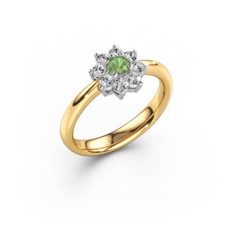 Bild von Verlobungsring Camille 1 585 Gold Turmalin grün 3.4 mm