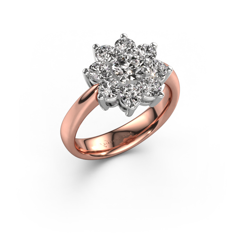 Image of Engagement ring Camille 1 585 rose gold Diamond 1.46 crt