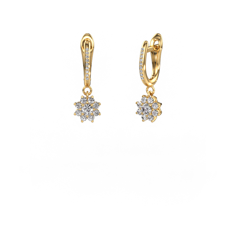 Bild von Ohrhänger Camille 2 585 Gold Zirkonia 3 mm
