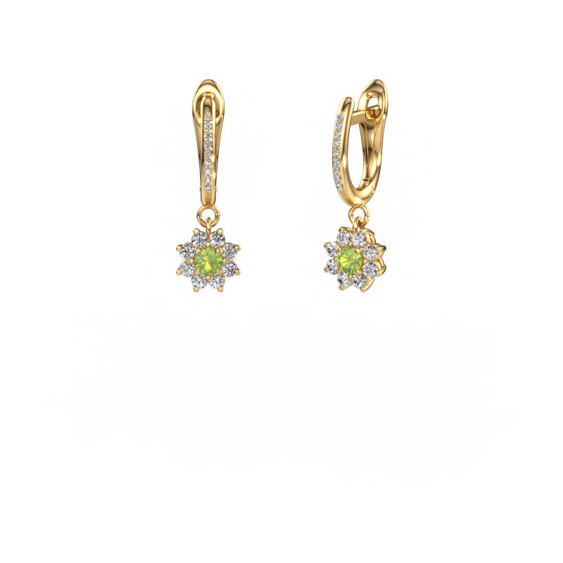 Bild von Ohrhänger Camille 2 585 Gold Peridot 3 mm
