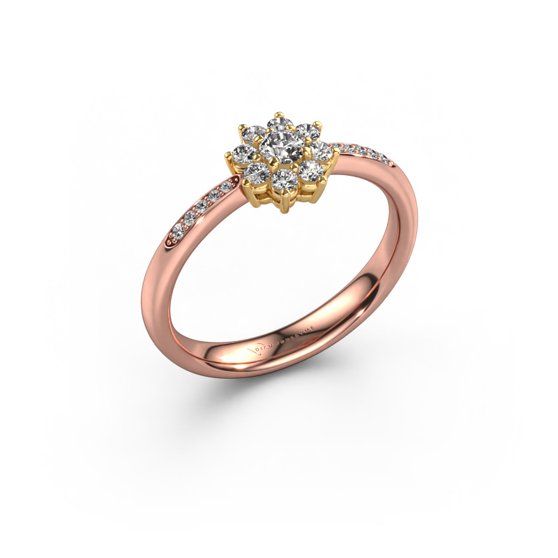 Bild von Verlobungsring Camille 2 585 Roségold Diamant 0.275 crt