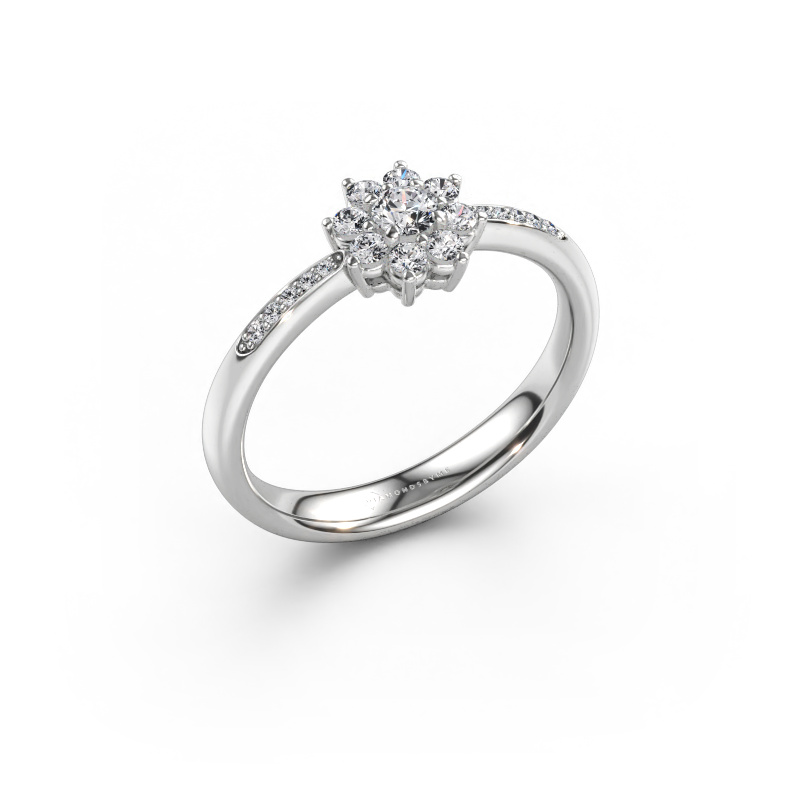 Immagine di Anello di fidanzamento Camille 2 585 oro bianco Diamante 0.275 crt