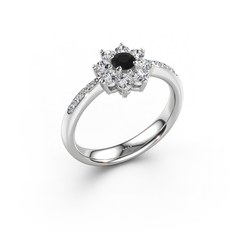Bild av Förlovningsring Camille 2 585 vitt guld Svart diamant 0.565 crt