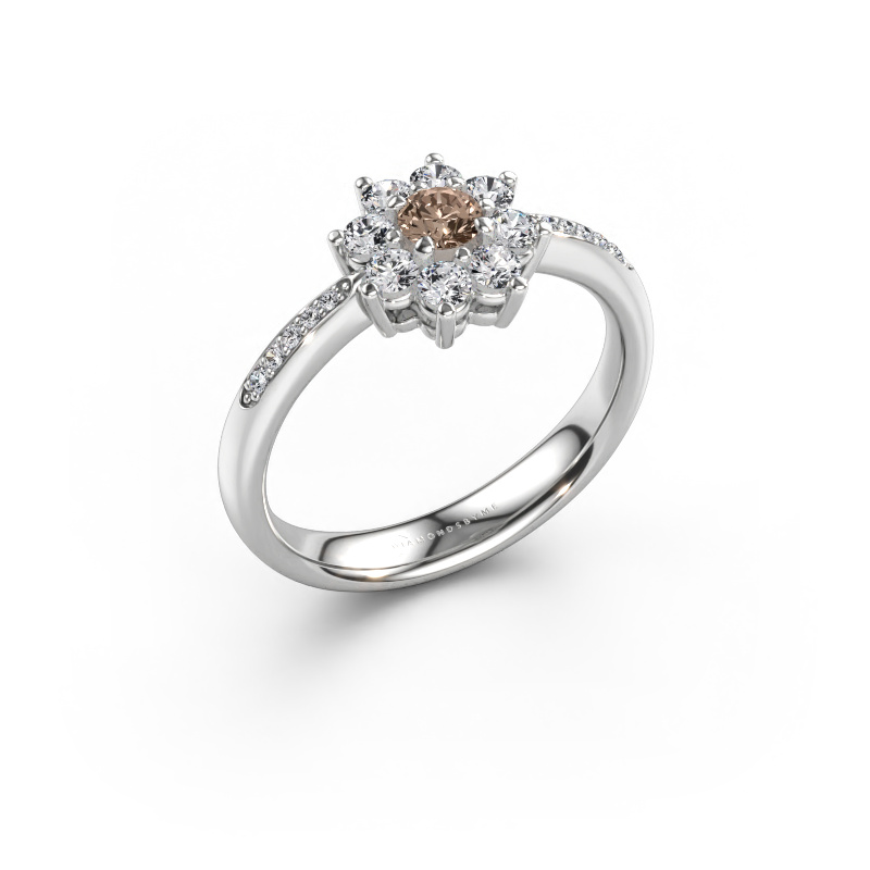 Bild av Förlovningsring Camille 2 585 vitt guld Brun diamant 0.535 crt