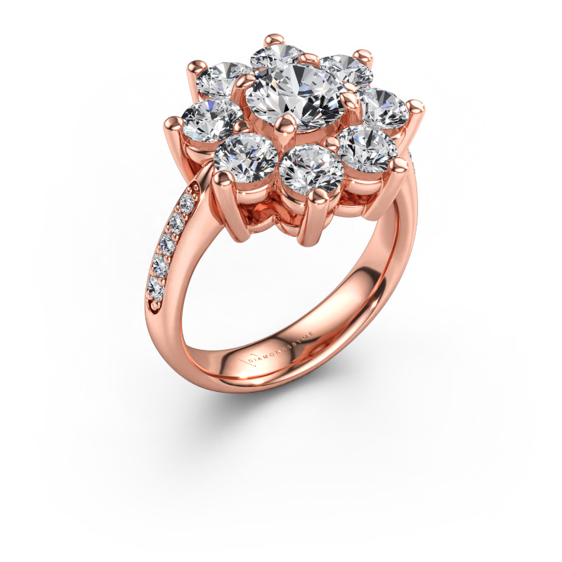 Immagine di Anello di fidanzamento Camille 2 585 oro rosa Diamante lab grown 3.074 crt