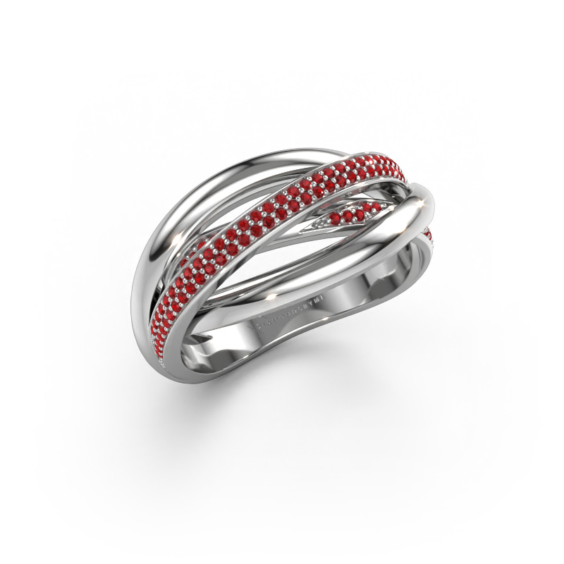 Image of Ring Candice 585 white gold Ruby 0.8 mm